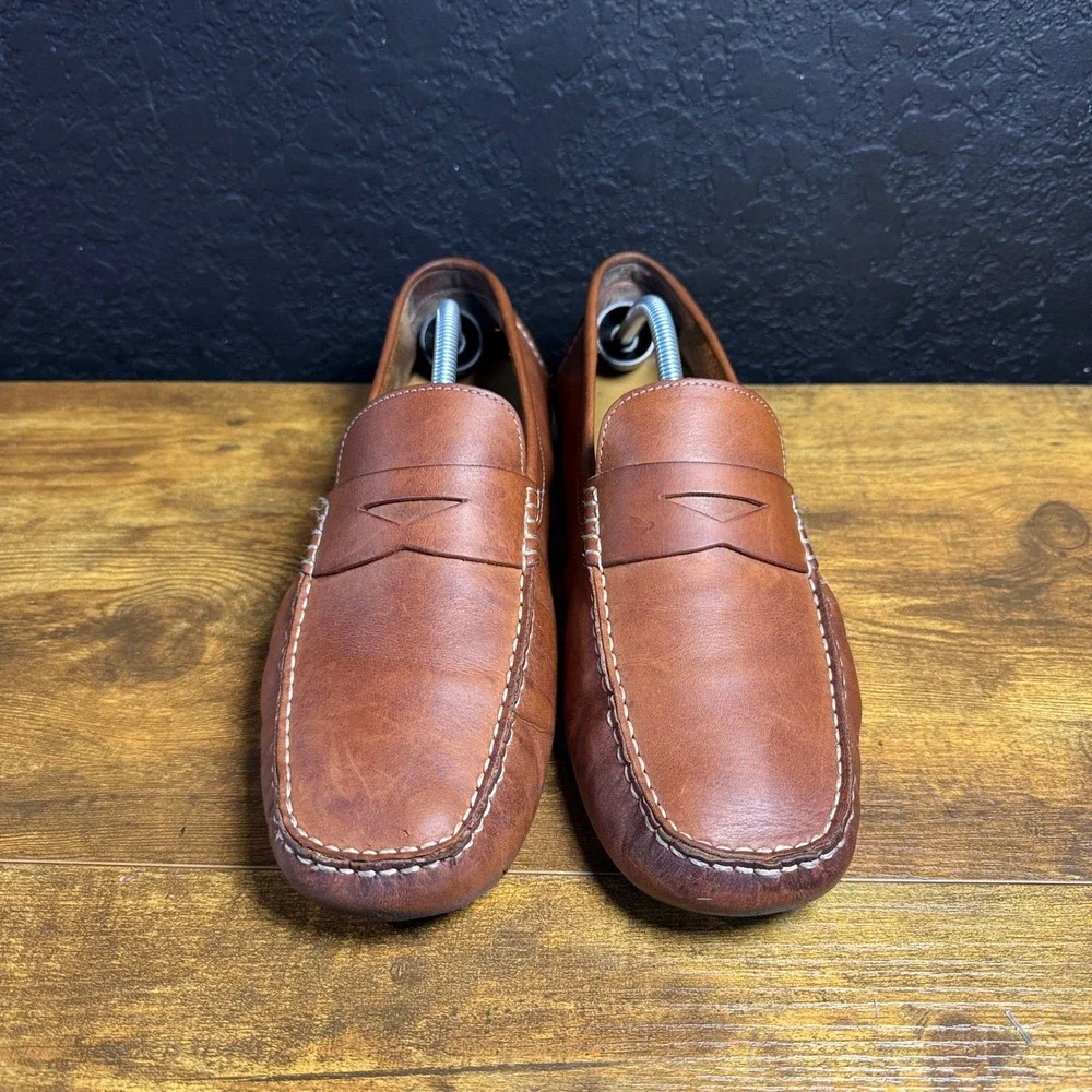 Cole Haan Howland C04534 Brown Leather Penny Loafer Driver Mens 11.5 M